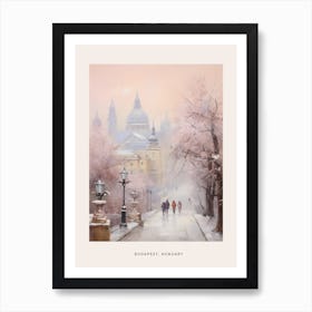 Dreamy Winter Painting Poster Budapest Hungary 1 Art Print