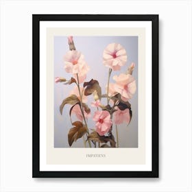 Floral Illustration Impatiens 1 Poster Art Print