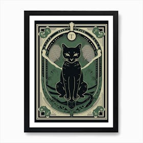 The Temperance, Black Cat Tarot Card 2 Poster