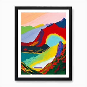 Torres Del Paine National Park Chile Abstract Colourful Art Print