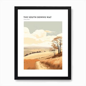 The South Downs Way England 1 Hiking Trail Landscape Poster Art Print