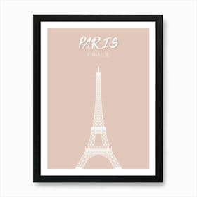 Pink Eiffel Tower Print Art Print