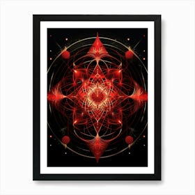 Celestial Abstract Geometric Illustration 8 Art Print