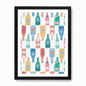 Champagne Wine Bottle Art Print