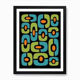 Mid Century Modern Geometric Design 2 Art Print