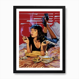 Pulp Fiction' by Nikita Abakumov as a door poster or door sticker