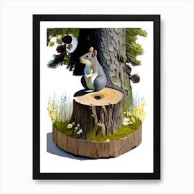 Asquirrel Sworld Art Print