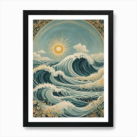 Ocean Sun Rising Art Print