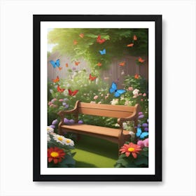 Butterfly Garden Art Print