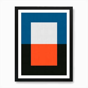 Blue and red geometry 2 Art Print