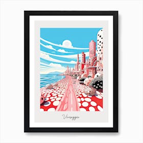 Poster Of Viareggio, Italy, Illustration In The Style Of Pop Art 2 Art Print