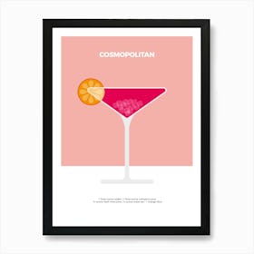 Cocktail Poster Cosmopolitan 1 Art Print