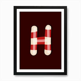 Candy Cane Christmas Letters Living Room Holiday Display 08 Art Print