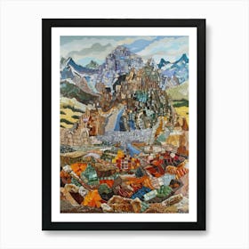 Mosaic Mountain Art Print