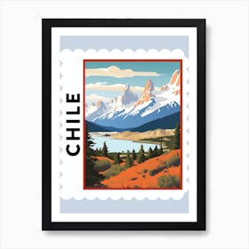 Chile 5 Travel Stamp Poster Art Print