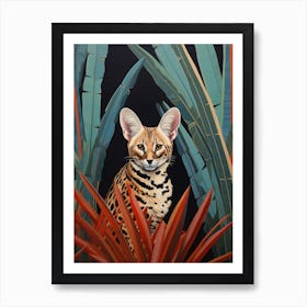 Serval 1 Tropical Animal Portrait Art Print