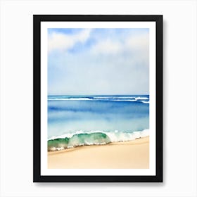 Narrabeen Beach, Australia Watercolour Art Print