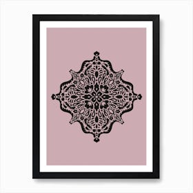 Rhombus Lace Folk Art Art Print