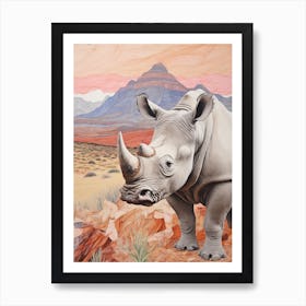 Rhino The Nature 4 Art Print