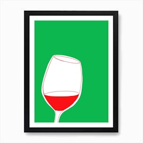 Red Wine Glass Art Print