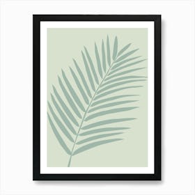 Tropical Palm Leaf Sage Green Art Print