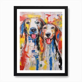 Dogs Abstract Expressionism 4 Art Print