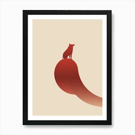 Wolf Minimalist Abstract 2 Art Print