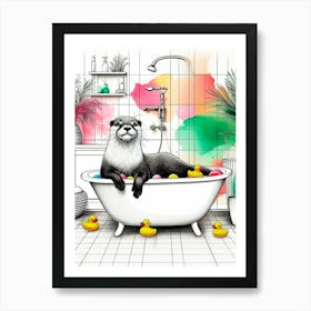 Otterly Relaxed Art Print