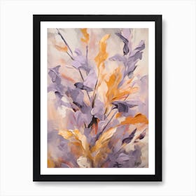 Fall Flower Painting Lavender 3 Art Print