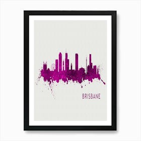 Brisbane Australia City Purple Art Print