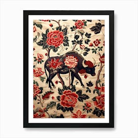 Chinese Lunar Year Of The Ox 1 Full William Morris Style Poster