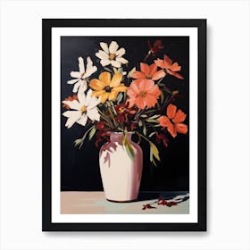 Bouquet Of Flowers, Autumn Fall Florals Painting 1 Art Print