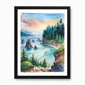 Pacific Rim National Park Watercolor Painting Art Print