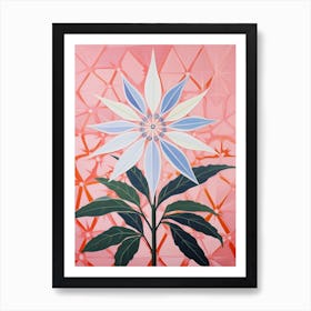 Edelweiss 2 Hilma Af Klint Inspired Pastel Flower Painting Art Print