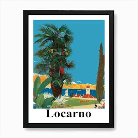 Locarno, Switzerland, Vintage Travel Poster Art Print