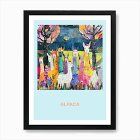 Alpaca Rainbow Poster 2 Art Print