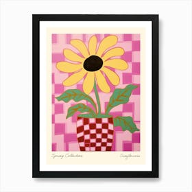 Spring Collection Sunflowers Flower Vase 1 Art Print