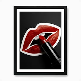 Lipstick Stock Videos & Royalty-Free Footage Art Print