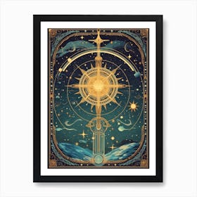 Artistic Solar Sistem Tarot Celestial 2 Art Print