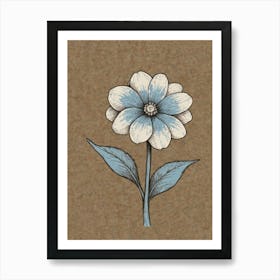 Blue Flower Art Print