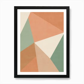 Abstract Geometric - Terracotta 02 Art Print