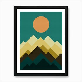 Geometric landscape 1 Art Print