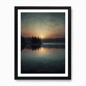 Sunrise Over Lake 1 Art Print