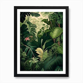 Serene Rainforest 5 Botanicals Art Print