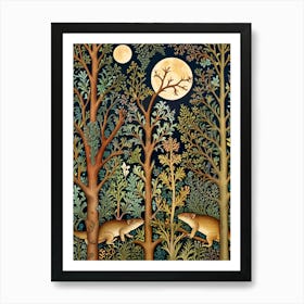 William Morris Owls In The Forest Art Print