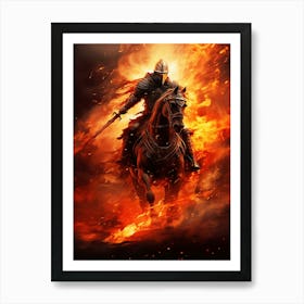 Knight On Horseback 1 Art Print