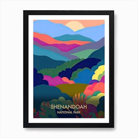 Shenandoah National Park Travel Poster Matisse Style 1 Art Print