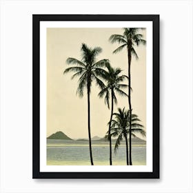 Yalong Bay Beach Hainan Island China Vintage Art Print