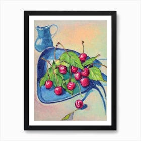 Sour Cherry Vintage Sketch Fruit Art Print