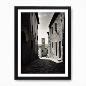 Cortona, Italy,  Black And White Analogue Photography  4 Art Print